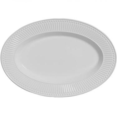 Imagem de Travessa G Porto Brasil Roma Em Faiança Feldspática 44 Cm Branco