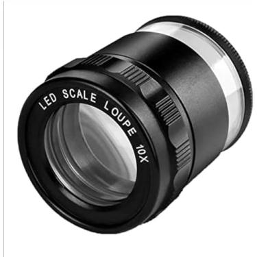 Imagem de Lupa De Medição, Lente Acromática, Com Escala De Retículo Intercambiável, Luz Led, Campo De Visão De 25mm, Para Joias, Gemas, Moedas, Ferramenta De Hobby