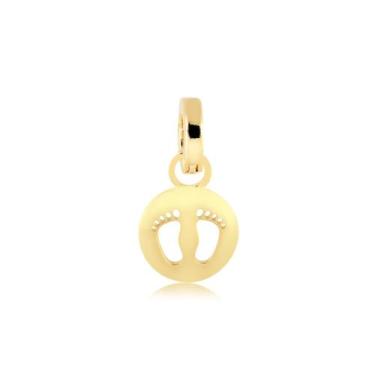 Imagem de Pingente Pézinhos Com Contra Argola De Click Folheado A Ouro - Radhau 