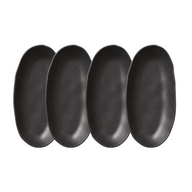 Imagem de Conjunto de Travessas Ovais Grandes Porto Brasil Orgânico Matte 32x16cm – 4 Peças