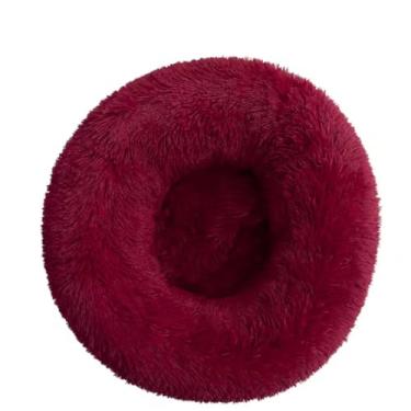 Imagem de Caminha Nuvem Cama Pet Redonda DONUT Pelucia Para Cães Gatos Tam G 60 CM FUNDO ANTI-DERRAPANTE DONUT CAMINHA CASA CASINHA NINHO QUALIDADE PREMIUM (VERMELHO CEREJA)