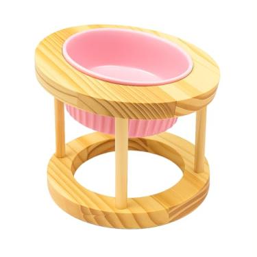 Imagem de Comedouro Cães E Gatos Elevado Ergonomico Em Porcelana (Rosa)