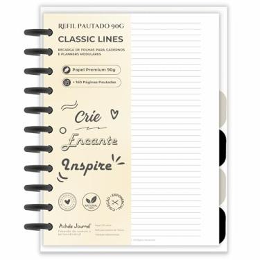 Imagem de Refil Pautado para Caderno Modular Inteligente Achala 160 Páginas 90g Grande ~20 x 27 cm