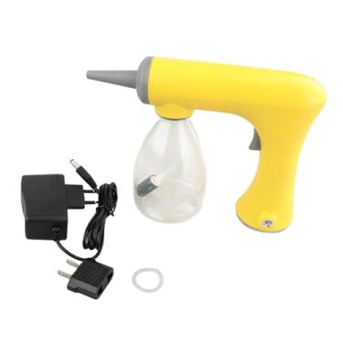 Imagem de OIIBWQ Máquina de espuma profissional para permanente de cabelo portátil para barbearias, salão de cabeleireiro leve, máquina de espuma para permanente de, Amarelo 300ml