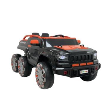 Imagem de Bang Toys - Carrinho Elétrico Infantil Monster Magma 12V - com Portas que Abrem, LED, Sons, USB/MP3, Bluetooth e Controle Remoto - Suporta 50kg - Cor Preto