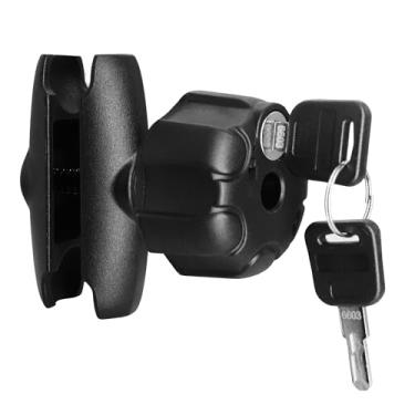 Imagem de WINDFRD Braço de soquete duplo de esfera de alumínio de 2,5 cm com trava antifurto, compatível com suporte RAM, iBolt tamanho B de 2,54 cm / acessórios de esfera de 25 mm, para Fishfinder, suporte de