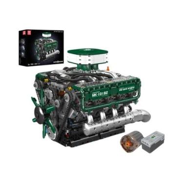 Imagem de Modelo De Blocos De Montar Do Motor V8, Conjunto De Brinquedos STEM Pa