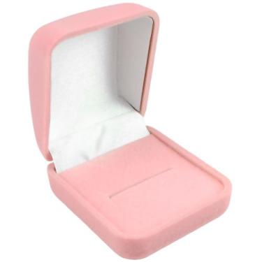 Imagem de Estojo de Veludo para Joias com Corte H (anel) - Rei Dos Estojos, Rosa