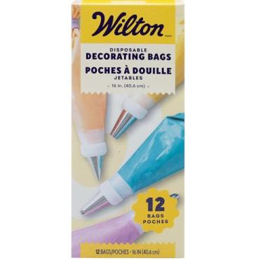 Imagem de Wilton Sacos descartáveis de decoração de 40,6 cm, pacote com 12