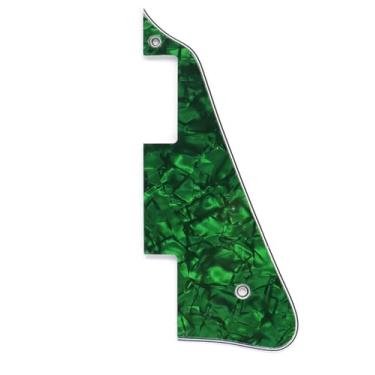Imagem de Picareta de guitarra elétrica estilo clássico Les Paul Pickguard para guitarra estilo LP com parafusos de montagem (pérola verde)