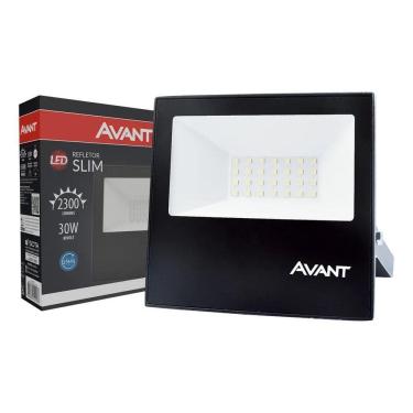 Imagem de Refletor Led Slim 30W 6500K Branco Frio Ip65 A Prova D`Água