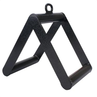 Imagem de Puxador Triângulo Barra Kit Musculação Remada Peso Academia