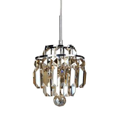 Imagem de Pendente de Cristal Kri 21cmx18cm Bella Iluminação Âmbar