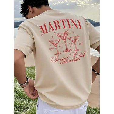 Imagem de Camisetas Masculinas Basica Academia Algodao Drink Martini - crushed, 