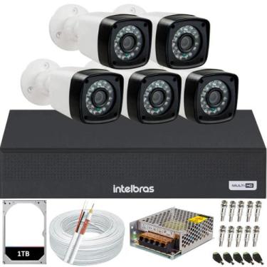 Imagem de Kit Cftv 5 Câmeras Full HD Dvr Intelbras Mhdx 1108c Hd 1TB
