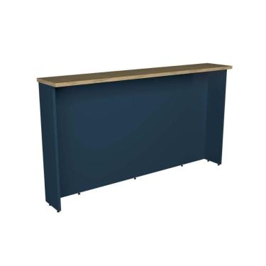 Imagem de Bancada Ilha Cozinha PH 3069 Ten 200cm Azul/Carvalho Nature - Herval