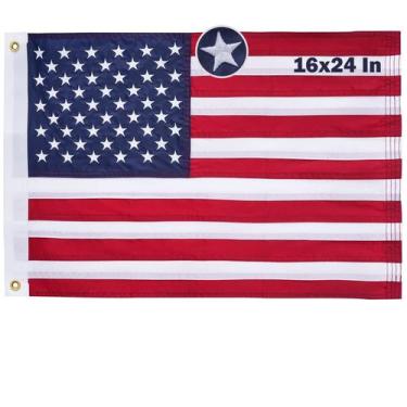 Imagem de Bandeira de barco TOPFLAGS Bandeira americana 16x24cm de nylon com 50 