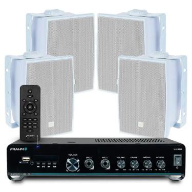 Imagem de Kit Som Ambiente Jbl Bluetooth Slim 2000 Usb Sd Controle Remoto Home +