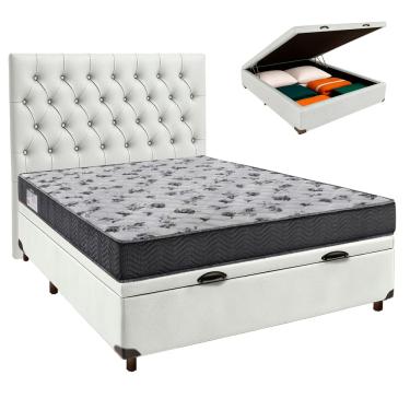 Imagem de Kit Cabeceira + Cama Box Bau  + Colchão Casal D33 Iso100 Ortobom