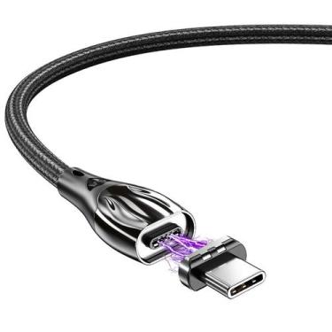 Imagem de Adaptador Magnético Usb C Tipo C Conector Suporte Usb Pd 60w Carga Ráp