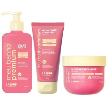 Imagem de Kit Banho Cuidado Pessoal Labotrat Belle Pink Hidratante Esfoliante e 