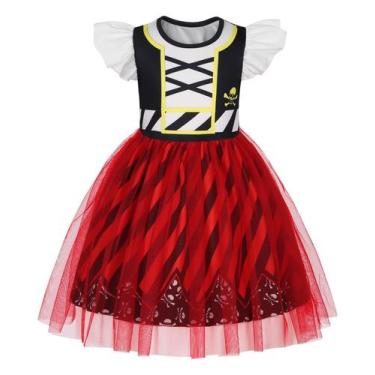 Imagem de Fantasia de princesa HenzWorld Pirate Dress para meninas de 5 a 6 anos
