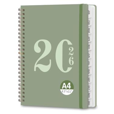 Imagem de Agenda 2026, agenda de calendário semanal e mensal, janeiro de 2026 a dezembro de 2026, planejamento acadêmico de capa dura para material escolar de escritório e acessórios de mesa - tamanho carta (21