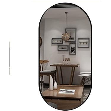 Imagem de Espelho de banheiro montado na parede moldura de alumínio espelho de vaidade HD, espelho de parede suspenso horizontal ou vertical para sala de estar, quarto, banheiro, espelho de entrada, espelho de