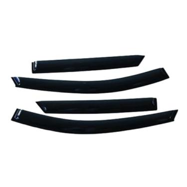 Imagem de GRJQRKHZ Defletor de janela lateral de carro para Hy&undai Accent Sedan 2012-2017 Weathershied viseira de porta vento sol proteção chuva janela lateral defletores de vento