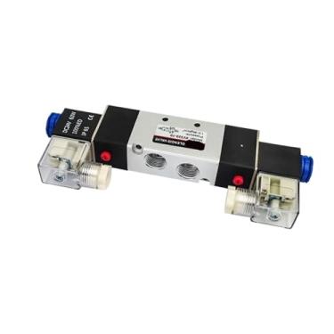 Imagem de 1 peça 4V320-10, 5 vias, 2 posições, controle de cabeça dupla, válvula solenoide pneumática direcional (com conexões de 4 mm, AC110V)