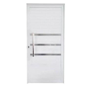 Imagem de Porta Lambril com Puxador e Friso Alumínio Branco ou Preto Linha 25 - 