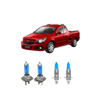 Imagem de Kit Lâmpadas Super Branca H7 H1 Farol Alto Baixo Montana Até 2017