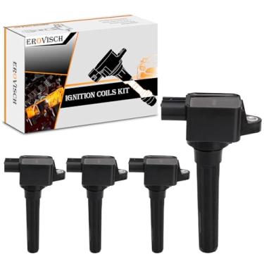 Imagem de Pacotes de bobina de ignição UF599 (conjunto de 4) - Compatível com Mitsubishi 2008-2017 Lancer, 2008-2016 Outlander - 2.0L 2.4l 3.0l L4 V6 Engine - Substitui OEM 1831A042 H6T11471