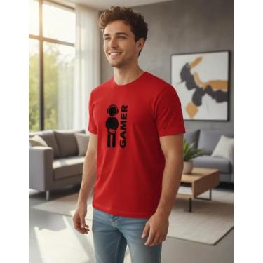 Imagem de Camiseta Gamer Video Game Xbox Ps4 Jogador Masculina - Blackchic, Verm