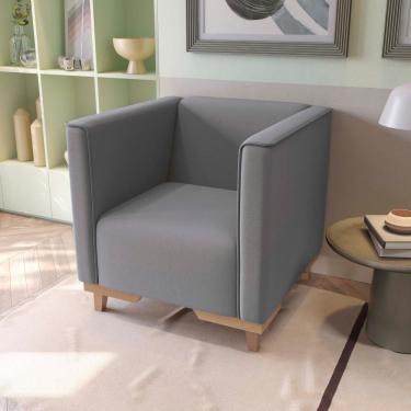 Imagem de Poltrona Ravena Kappesberg Veludo Titanio