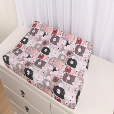 Imagem de Trocador De Fraldas Anatômico Impermeável Cômoda Menina (Bichinhos selva)