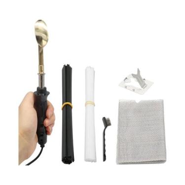 Imagem de Pistola de Calor 100W com 400 Grampos - Kit de Solda para Plástico, Co