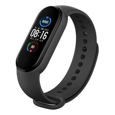 Imagem de Pulseira para Relógio Preta, compatível com Smartwatch Mi Band 2