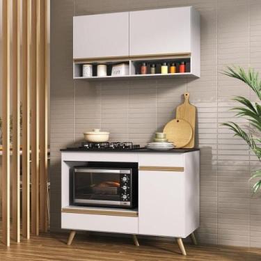 Imagem de Armário De Cozinha Modulada Compacta Com Balcão Multimóveis - MULTIMOV