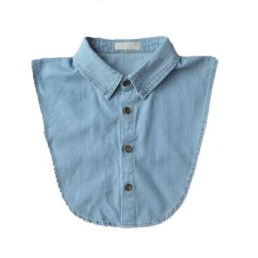 Imagem de Gola jeans removível para suéteres e vestidos femininos - yiweisai