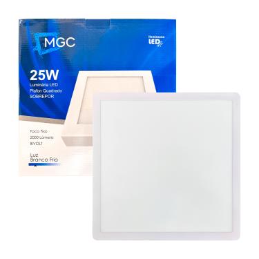 Imagem de Luminária Plafon Led Sobrepor Quadrado 24w 30x30