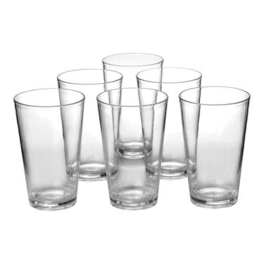 Imagem de Kit Conjunto 6 Unidades Copo Vidro Lake 300ml