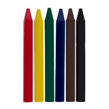 Imagem de Giz de Cera Caixa com 6 ou 12 Cores Fino 88mm (6 CORES)