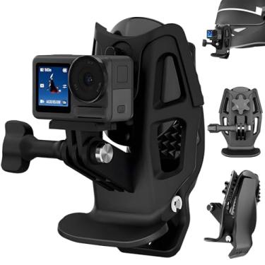 Imagem de Suporte para câmera de ação de capacete 2026 para DJI, para GoPro e Insta360 - ajuste universal, fácil instalação, ângulo ajustável, seguro e leve