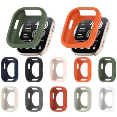 Imagem de 10 peças/conjunto, capa protetora de silicone, acessórios compatíveis com Amazfit BIP6 (A2435), capa de substituição à prova de choque
