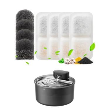 Imagem de 4 filtros de substituição para fonte de água sem fio 3,2L para gatos