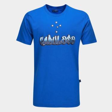 Imagem de Camiseta Cruzeiro Clássica Masculina - Surf Center, Azul royal, GG