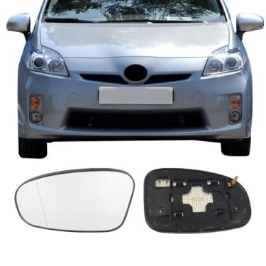 Imagem de Vidro de substituição do espelho lateral do motorista para Toyota Prius 2010-2015, vidro retrovisor lateral esquerdo aquecido externo automotivo para Toyota Prius 2010 2011 2012 2013 2014 2015