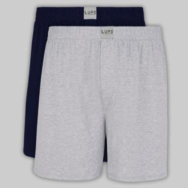 Imagem de Kit 2 Sambas Canção Algodão Lupo Sortidos 18611, Azul marinho, Chumbo,