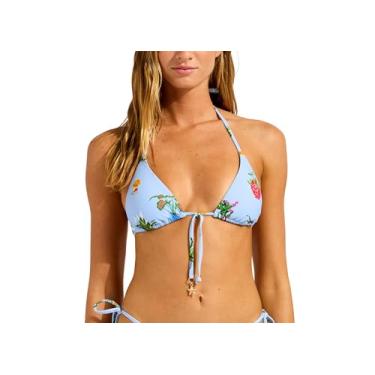 Imagem de Seafolly Top de biquíni feminino, Playabonita Powderblue, 42